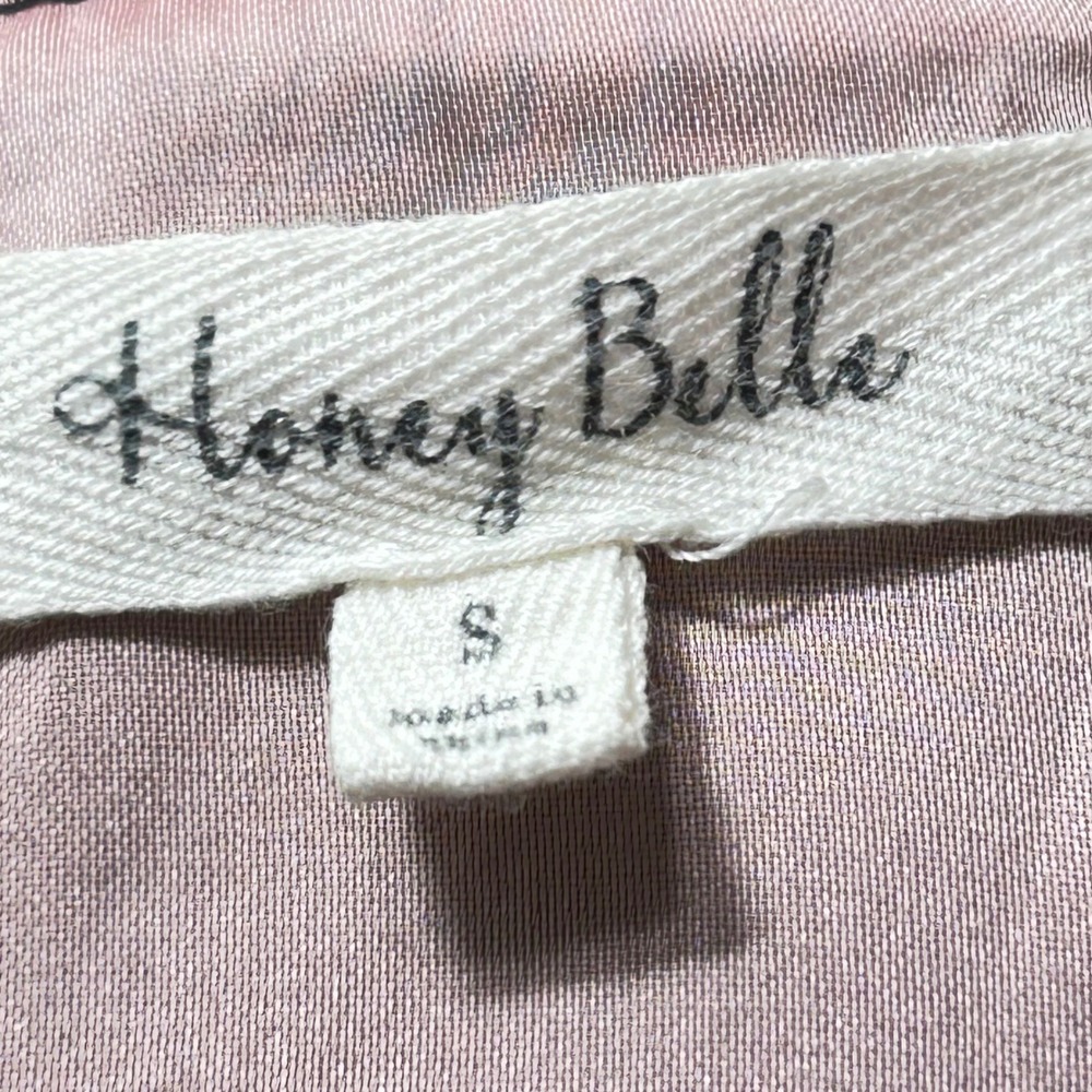 Honey Bella Black Embroidered Floral Bomber Jacket Womens Size S - Picture 8 of 10